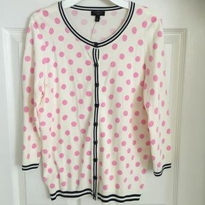 NWT Talbots Polka Dot Cardigan